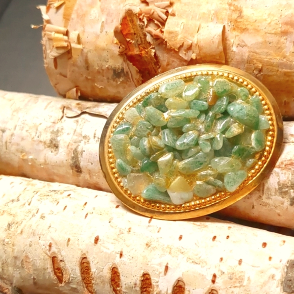 JADE BROOCH